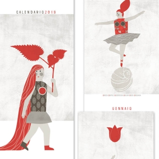 Calendario 2019 - Donna robotica (Testi: Matteo Ninni, Illustrazioni e progetto grafico: Marta Carraro)
